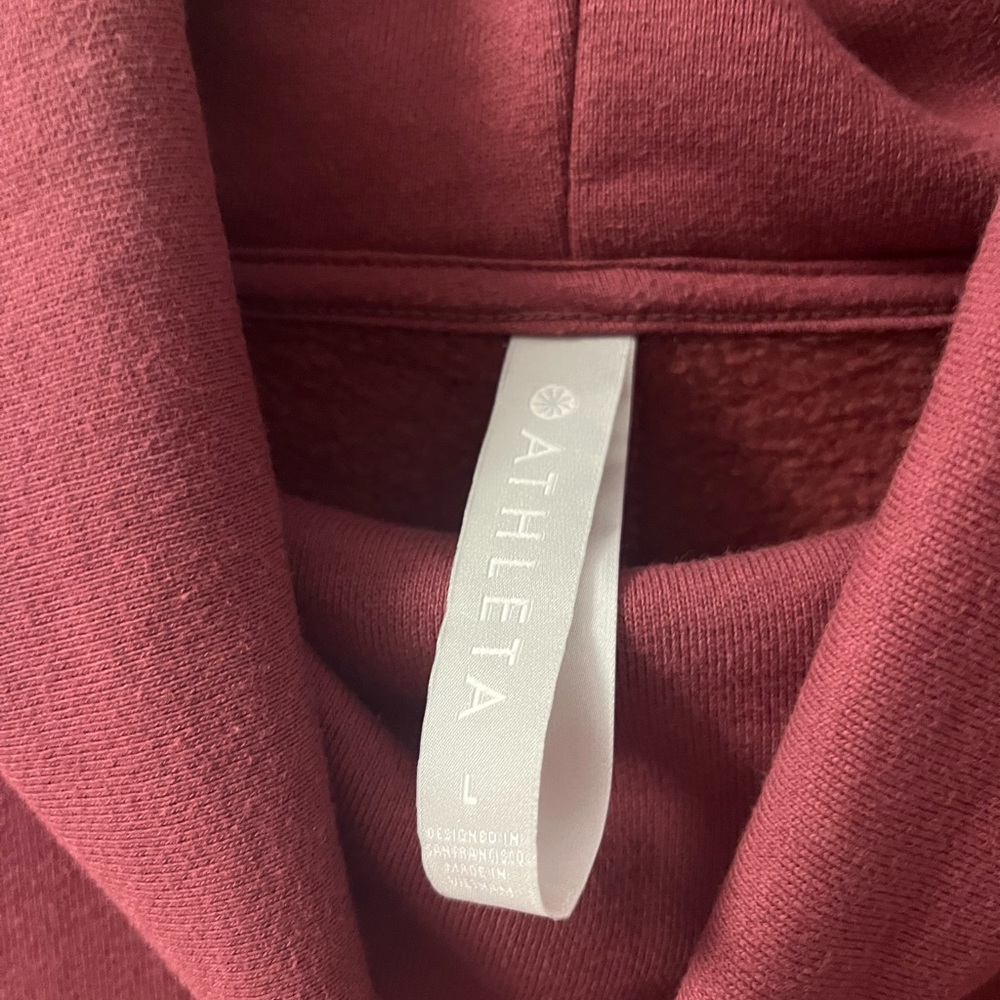 Women's Burgundy Turtleneck Sweater - Picture 4 of 7